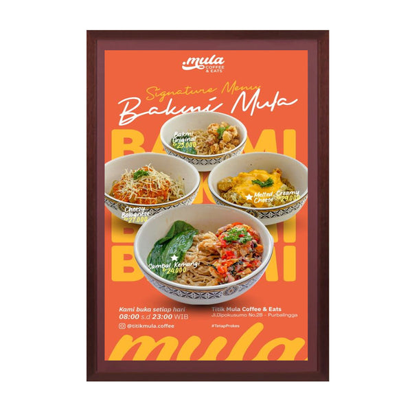 Wood 361 Poster Display SwingFrames 16x24 With Matboard