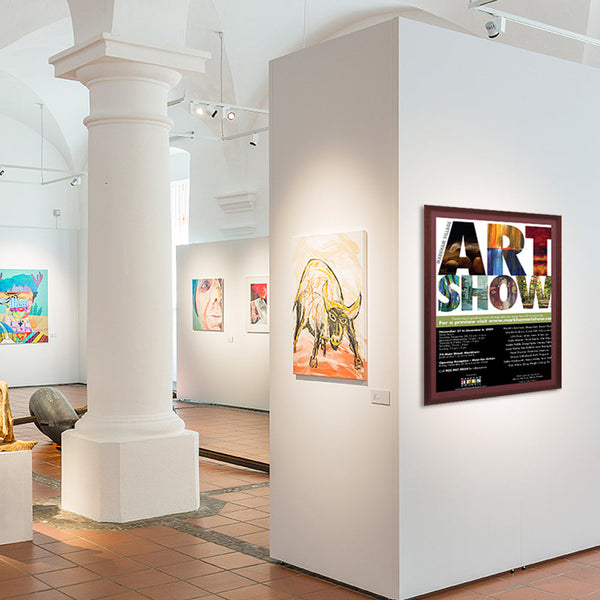 Wood 361 Poster Display SwingFrames 24x32 With Matboard