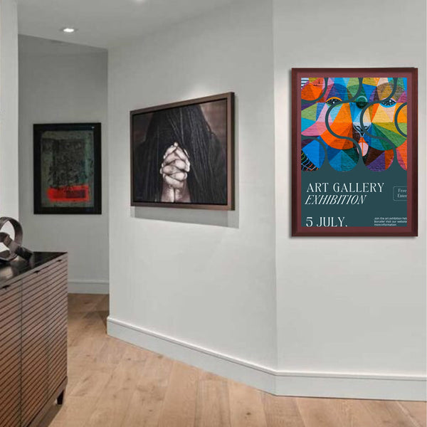 Wood 361 Poster Display SwingFrames 24x36 With Matboard