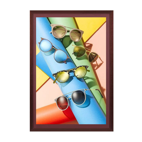 Wood 361 Poster Display SwingFrames 27x40 With Matboard