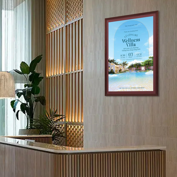 Wood 361 Poster Display SwingFrames 27x41 With Matboard