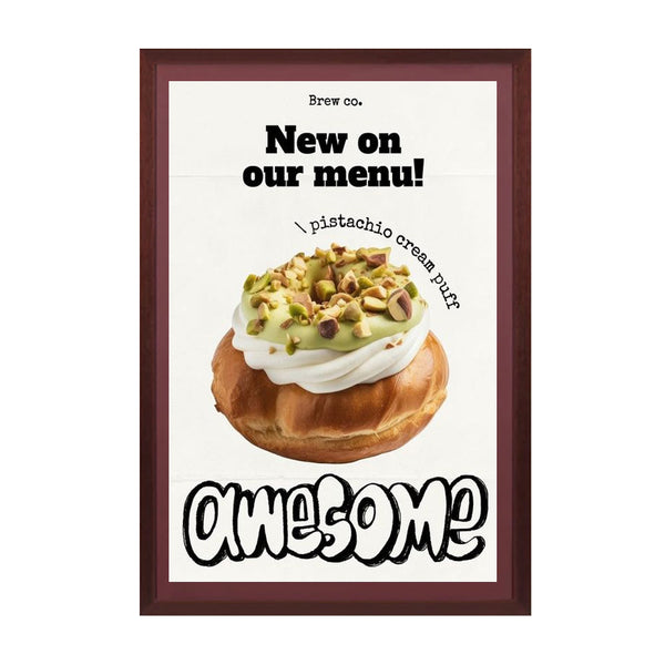 SwingFrame Wood 361 Poster Display Frame 36x48 with Matboard Border