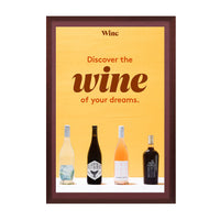 Wood 361 Poster Display SwingFrames 8.5x11 With Matboard