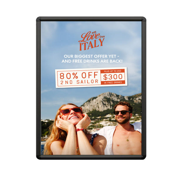 SwingSnaps Poster Snap Frames 10x12 (1" Wide with Radius Corners)