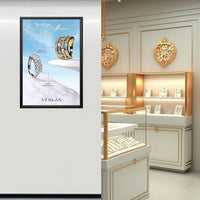 SwingSnap 22x28 Poster Snap Frame Security-Style includes Pallet Tool to Snap Open 1 1/4" Metal Frame Profile