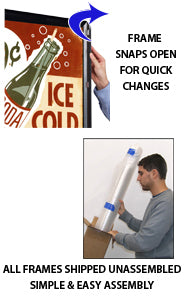 SwingSnaps Extra Large Front Loading Poster Snap Frames (1 3/4" Security-Style)