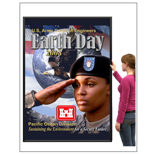 SwingSnaps Extra Large Poster Snap Frames (1 3/4" Security Profile MOUNTED GRAPHICS)