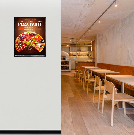 Beveled Aluminum Slide-In Frame 18x24, Top Load or Side Load Poster Frame and Sign Holder