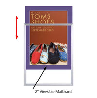 Designer Beveled Slide-In Picture Sign Frames for Posters 9x12  | 2" Wide Matboard