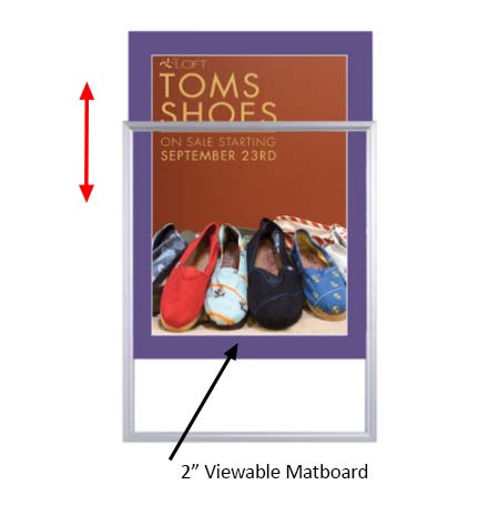 Designer Beveled Slide-In Picture Sign Frames for Posters 9x12  | 2" Wide Matboard