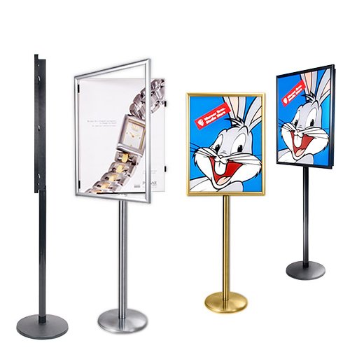 Wide Face SwingStand Poster Display | Single-Sided Swing Open Metal Frame Poster Stand 4 Sizes