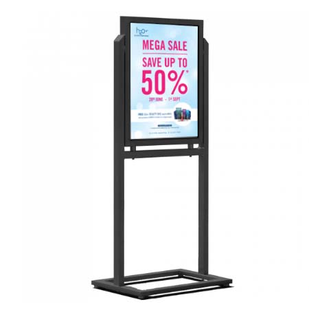 Outdoor Weather Warrior Sign Holder Stand 22x28 | Weatherproof Heavy-Duty for Posters and Signs