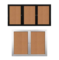 Multi-Door, Indoor Wall Mounted, Metal Poster Display Cases with Two and 3 Doors | SwingCase Cabinets in 35 Sizes