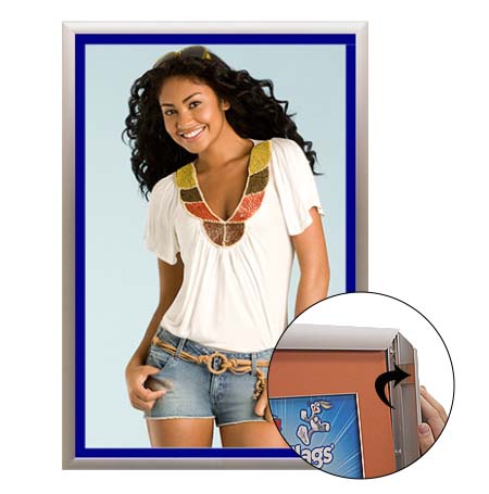 Designer SwingSnaps Front Loading Poster Snap Frames | 1" Wide Beveled Matboard