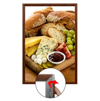 SwingSnap Extra Large Wood Poster Snap Frames 1 1/4" Faux Wood Profile