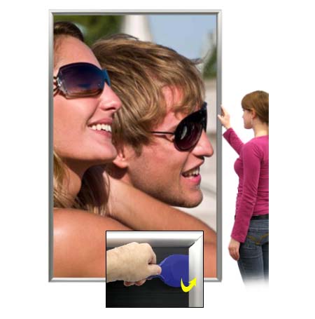 SwingSnap Extra Large Poster Snap Frames | 1 3/4" Security-Style Metal Frame Profile in 25+ Sizes + Custom