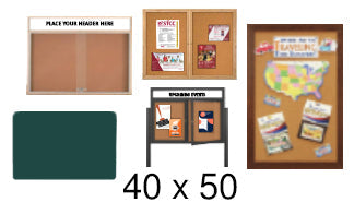 40x50 Outdoor Bulletin Boards and Indoor Cork Boards