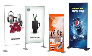 Modern Mount Vertical Graphics Floor Stand