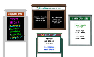 Outdoor Message Centers with Header | Dry Erase Boards