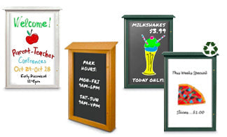 Single Door Dry Erase Board Message Centers