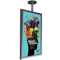 11" x 17" CEILING MOUNT POSTER DISPLAY SIGN - WITH MAGNETIC MOUNT
