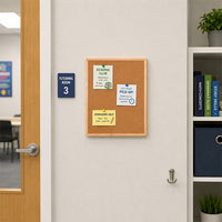 Value Line 11x14 Wood Framed Cork Bulletin Board | Open Face with Hardwood Trim