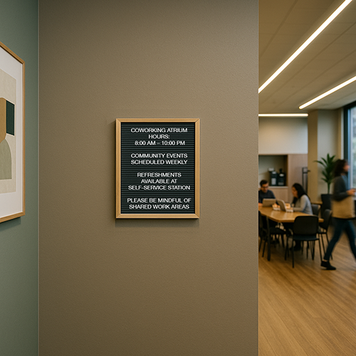 Open Face Vinyl Letter Board 11x14 Wood Frame