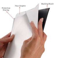 Non-Glare Overlay and Backing Board come Included with this 11x17 Slide-In Frame, which helps Protect your Posters, Signs, Graphics and Photographs from Dust and Scratches
