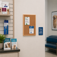 Value Line 12x16 Wood Framed Cork Bulletin Board | Open Face with Hardwood Trim