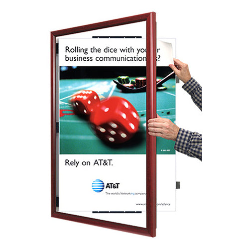 SWING-OPEN & SWING CLOSE FOR EASY CHANGE OF 12x24 POSTERS
