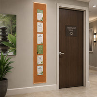 Value Line 12x72 Wood Framed Cork Bulletin Board | Open Face with Hardwood Trim
