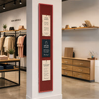 Value Line 12x72 Wood Framed Cork Bulletin Board | Open Face with Hardwood Trim