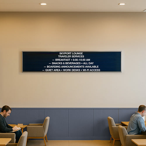 Open Face Vinyl Letter Board 12x72 Aluminum Frame