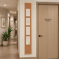Value Line 12x84 Wood Framed Cork Bulletin Board | Open Face with Hardwood Trim
