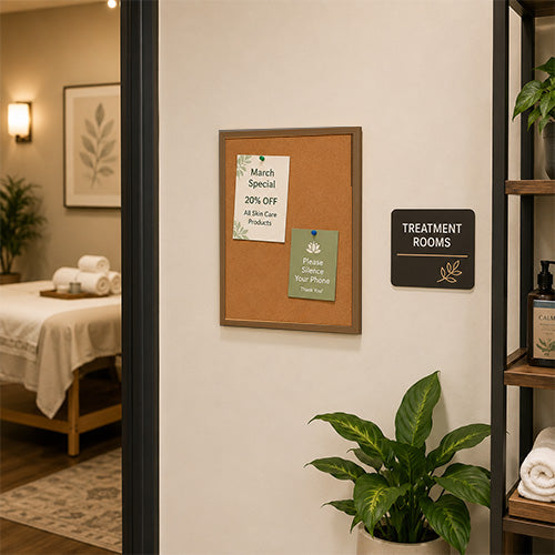 Value Line 16x20 Wood Framed Cork Bulletin Board | Open Face with Hardwood Trim