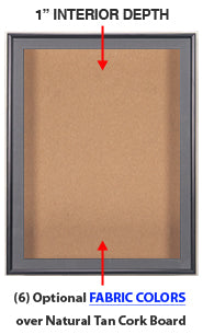 18 x 24 Metal Frame SwingFrame Designer Shadow Box with Cork Board 1 Inch Deep
