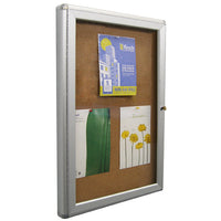19 x 31 Indoor Enclosed Bulletin Board with Rounded Corners (Single Door)