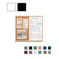 Value Line Combo Board 20x16 Wood Framed Cork Bulletin Marker Board (Open Face with Wood Trim)