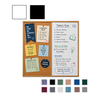 Value Line Combo Board 24x24 Wood Framed Cork Bulletin Marker Board (Open Face with Wood Trim)