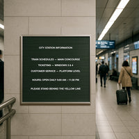 Open Face Vinyl Letter Board 24x24 Frame with Silver Trim