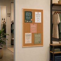 Value Line 24x36 Wood Framed Cork Bulletin Board | Wall Mount 1-Inch Hardwood Trim in Three Finishes