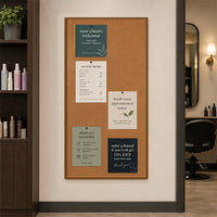Value Line 24x48 Wood Framed Cork Bulletin Board | Wall Mount 1-Inch Hardwood Trim in Three Finishes