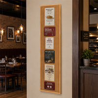 Value Line 24x60 Wood Framed Cork Bulletin Board | Open Face with Hardwood Trim - 3 Finishes