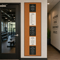 Value Line 24x84 Wood Framed Cork Bulletin Board | Open Face with Hardwood Trim