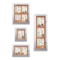 Outdoor Enclosed Menu Cases for 8 1/2" x 11" Menu (Radius Edge) Sizes