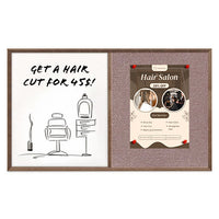 Combo Board 20x16 Decorative Wood Framed Cork Bulletin Marker Board (Open Face with Decorative Wood Trim)