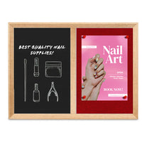 Combo Board 24x72 Decorative Wood Framed Cork Bulletin Marker Board (Open Face with Decorative Wood Trim)