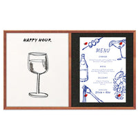 Combo Board 18x12 Decorative Wood Framed Cork Bulletin Marker Board (Open Face with Decorative Wood Trim)
