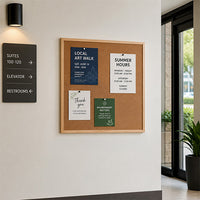 Value Line 30x30 Wood Framed Cork Bulletin Board | Open Face with Hardwood Trim