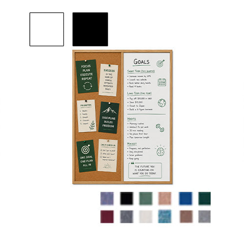 Value Line Combo Board 30x40 Wood Framed Cork Bulletin Marker Board (Open Face with Wood Trim)